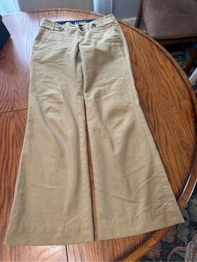 Y2K American eagle low rise khaki tan flare pants trousers women's size 0